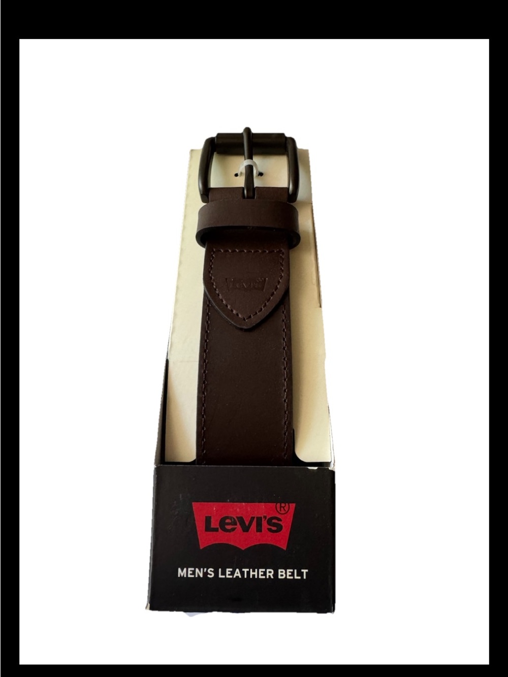 Levi’s Men’s Leather Belt Brown  Belt Size XL (42-44) Pant Size(40-42)